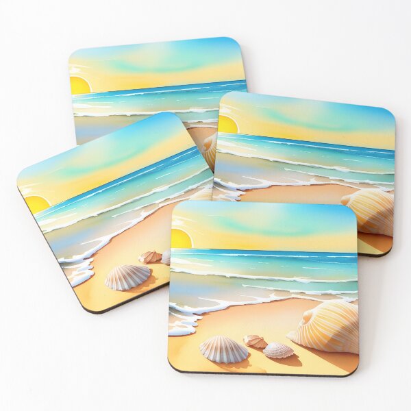 Artikelvorschau, Sandy seacoast with seashells on sunny day entworfen und verkauft von Mercurius-M.
