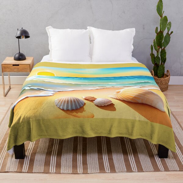Item preview, Sandy seacoast with seashells on sunny day designed and sold by Mercurius-M.