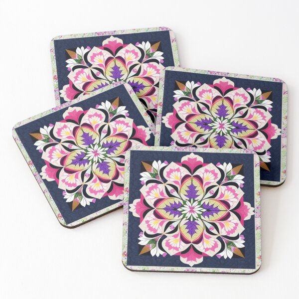 Item preview, Flower quilt pattern design  designed and sold by Roxburylane.