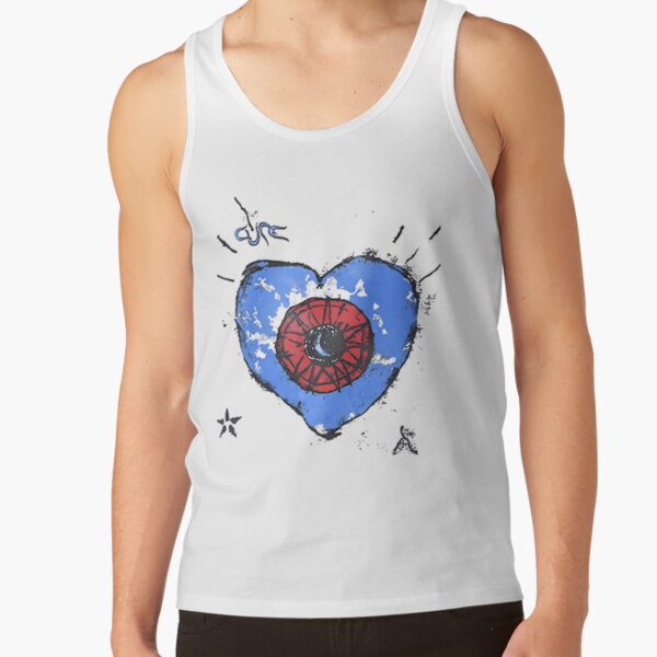 Neon antler Heart Burnout tank tops-PINK and ORANGE