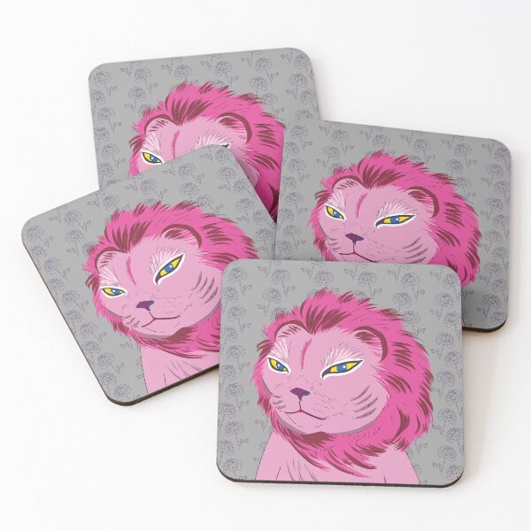 Item preview, Pink Lion with rose designed and sold by Amber-Eyes.
