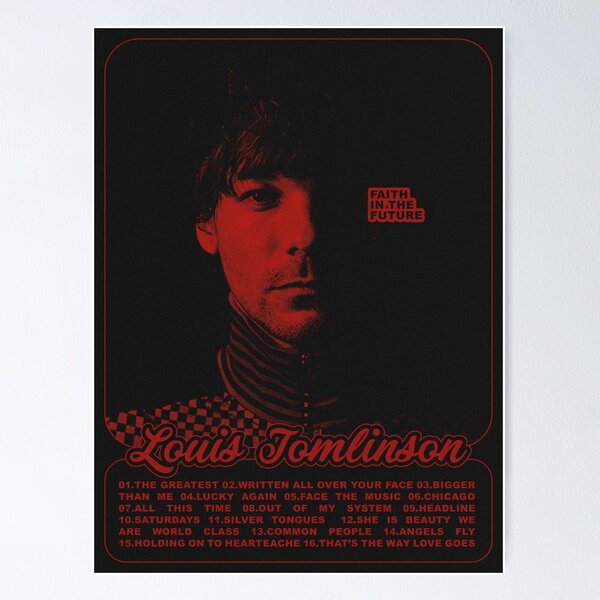 Artikel-Vorschau von Louis Tomlinson – Glaube an die Zukunft, designt und verkauft von TheViewFromThePrint.