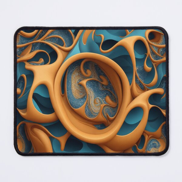 Item preview, Orange and blue abstract with mosaic designed and sold by Rothnaric.