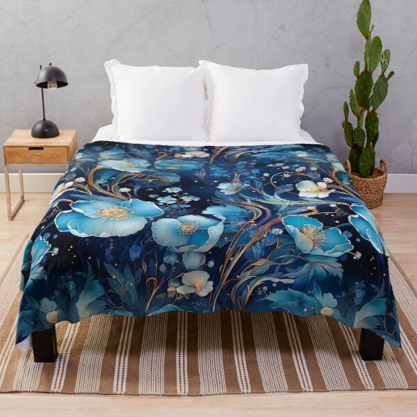 Item preview, Blue Aesthetic Seamless Floral Pattern designed and sold by JABG-01.