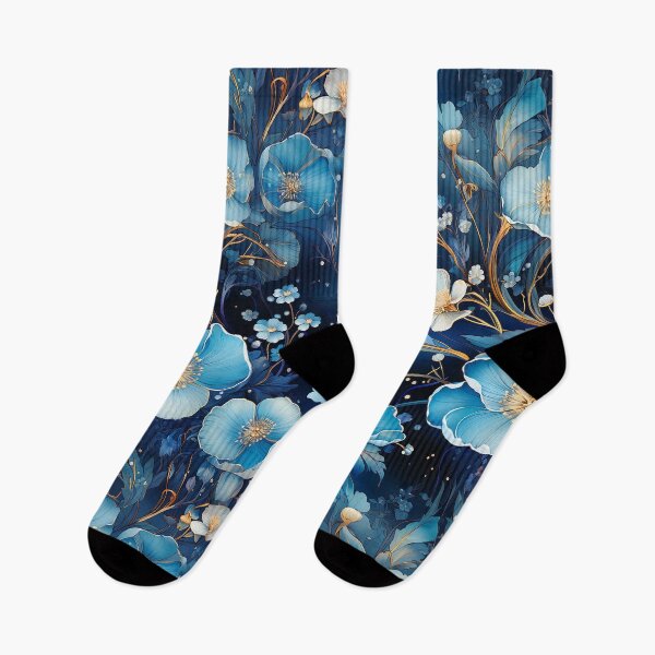 Item preview, Blue Aesthetic Seamless Floral Pattern designed and sold by JABG-01.