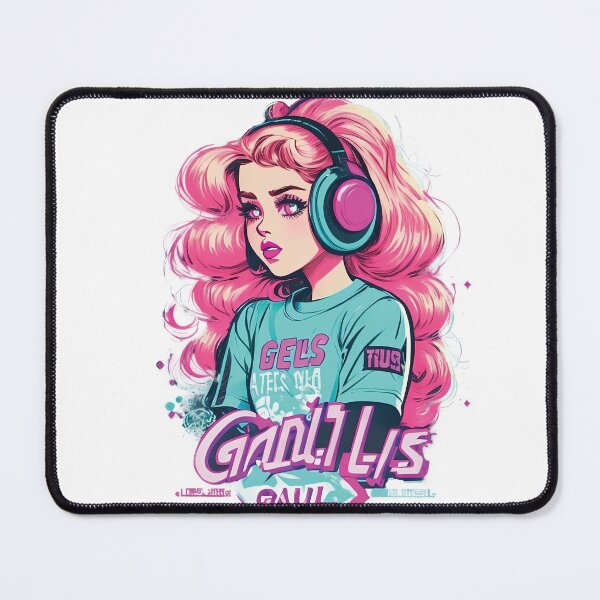 Item preview, Cute Girl with headphones designed and sold by Ultimatedezign.