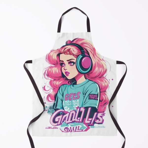 Item preview, Cute Girl with headphones designed and sold by Ultimatedezign.