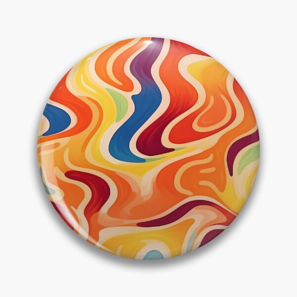Aperçu de l'œuvre Modèle sans couture psychédélique groovy orange aquarelle créée et vendue par PatternStudios.