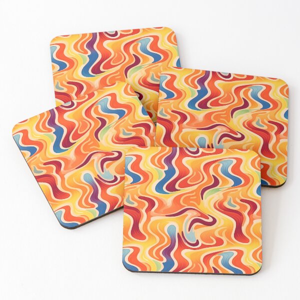 Artikelvorschau, Aquarell Orange Groovy psychedelisches nahtloses Muster entworfen und verkauft von PatternStudios.