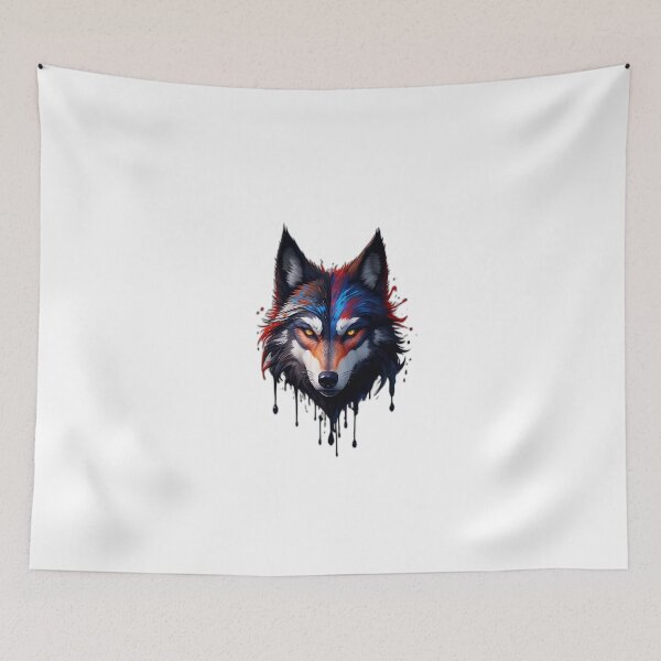 Item preview, Futuristic Wolf in Bright Colors - Dynamic Digital Art designed and sold by PixelSpectrum.