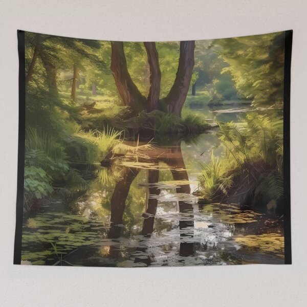 Item preview, Reflection Of Trees In A Pond designed and sold by GiveMeMood.