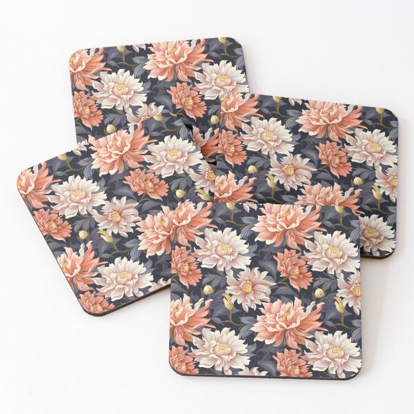 Item preview, Blooming flowers on dark background designed and sold by Magryt.