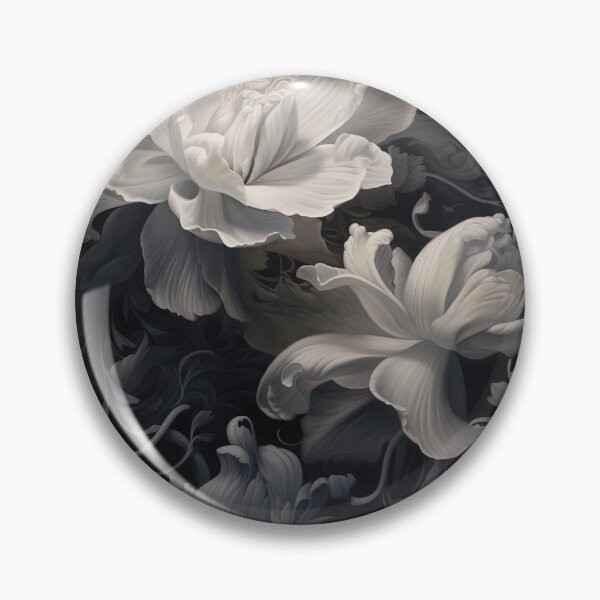 Item preview, Gray Floral & White pattern designed and sold by Soulsystem123.