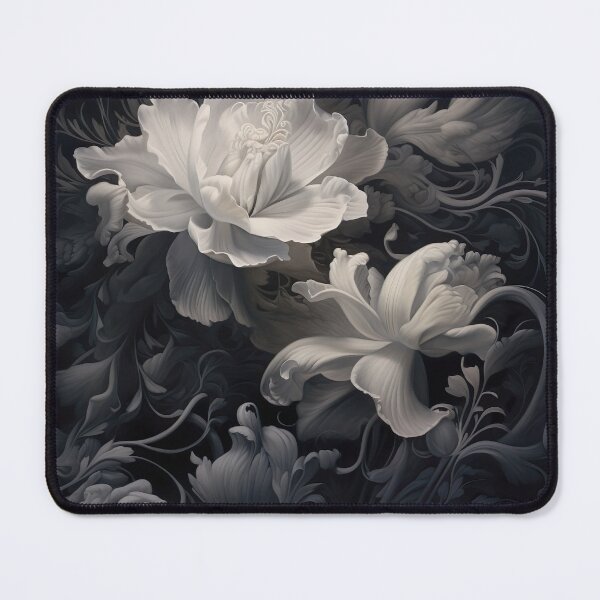 Item preview, Gray Floral & White pattern designed and sold by Soulsystem123.