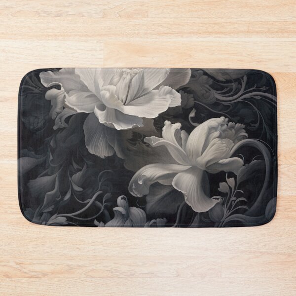 Item preview, Gray Floral & White pattern designed and sold by Soulsystem123.