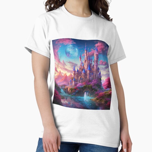 Colorful Fantasy Fairy Tale Castle Classic T-Shirt