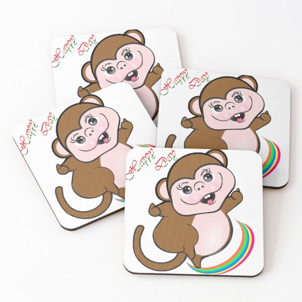 Item preview, Happy Monkey  designed and sold by Shirley cute art .
