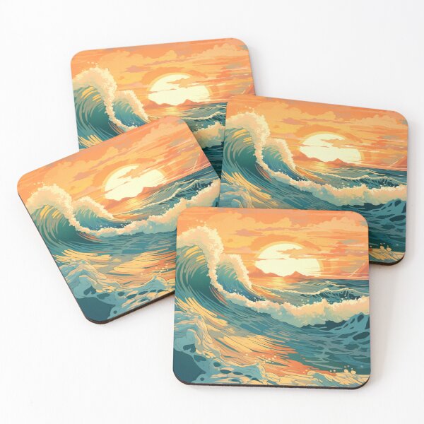 Item preview, Digital art print of the pacific ocean designed and sold by obuttono.