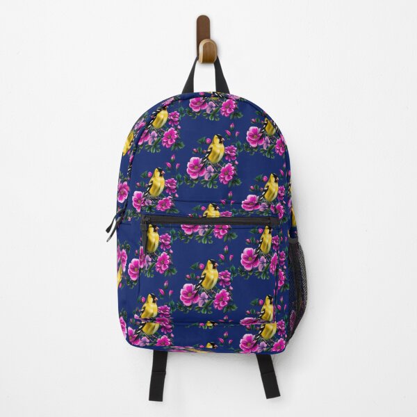 Item preview, Goldfinch Surrounded By Pink Wild Roses Iowa State Tattoo Art designed and sold by taiche.