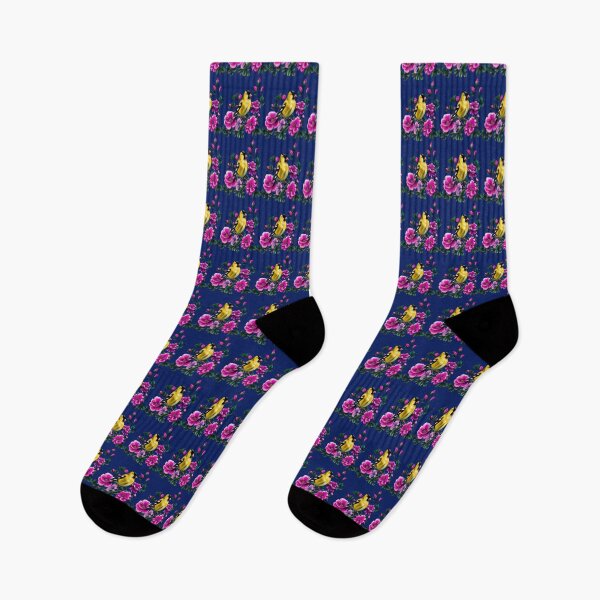 Item preview, Goldfinch Surrounded By Pink Wild Roses Iowa State Tattoo Art designed and sold by taiche.