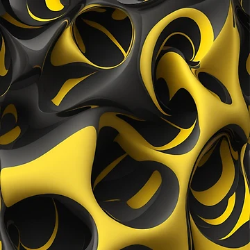 Aperçu de l'œuvre Black and yellow abstract pattern de Rothnaric
