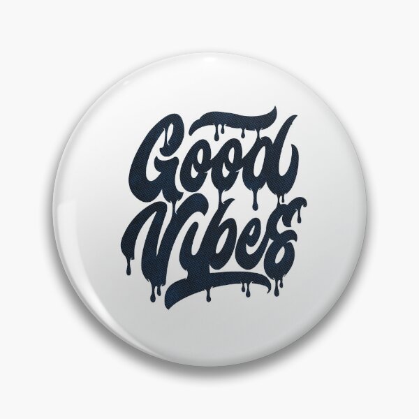 Item preview, Good Vibes typography design pin buttons, stickers  designed and sold by vikyky.