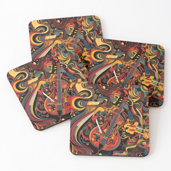 Item preview, Artistic Painting Fusion of Bold Graphic Art Vibrant Prints and Intricate Musical Motifs designed and sold by ColorXpo.