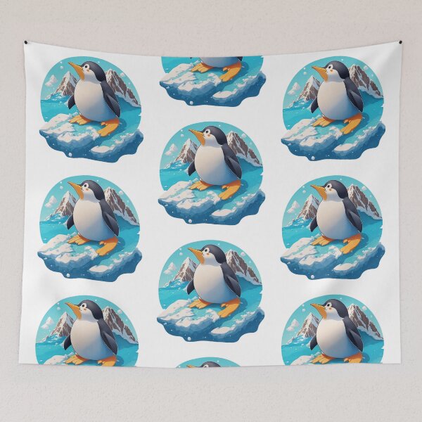 Item preview, Cute Penguin on ice with snow mountain  designed and sold by Jayjaynaenae.