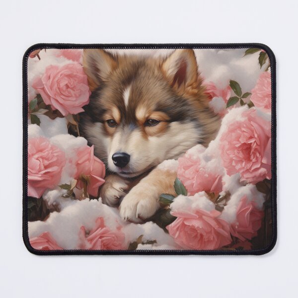 Item preview, Finnish Lapphund And Roses designed and sold by Nocturne Paws.
