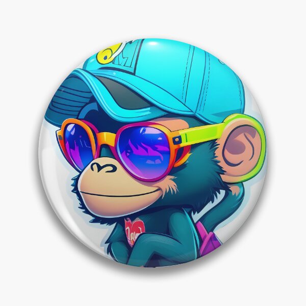 Artikelvorschau, Niedlicher Neon-Affe entworfen und verkauft von Crazy4Graphics.
