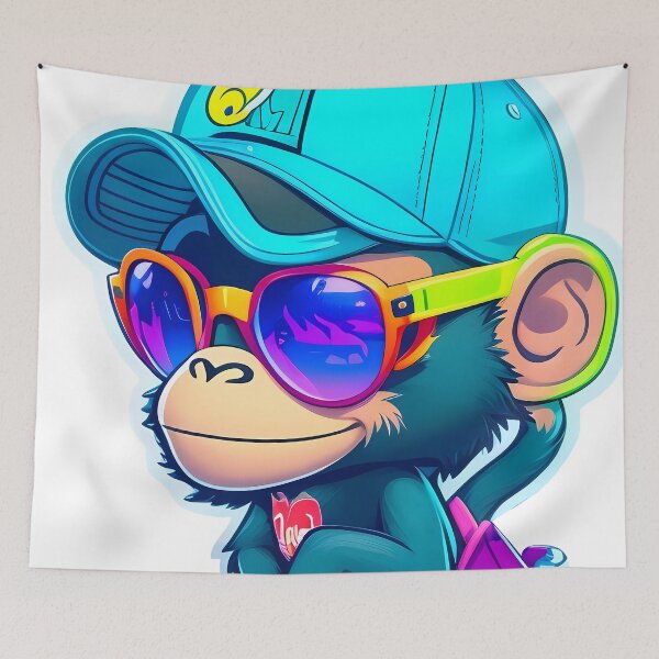 Item preview, Cute Neon Monkey designed and sold by Crazy4Graphics.