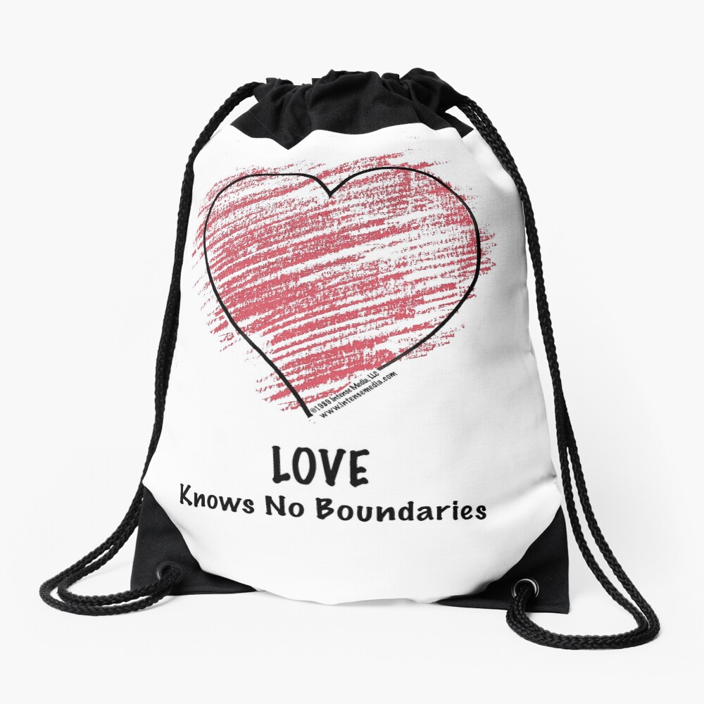 LOVE Knows No Boundaries Drawstring Bag