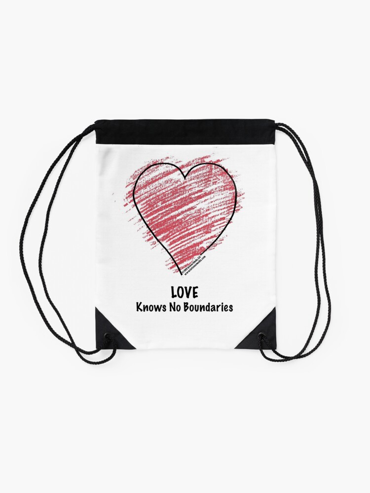 Alternate view of LOVE Knows No Boundaries Drawstring Bag