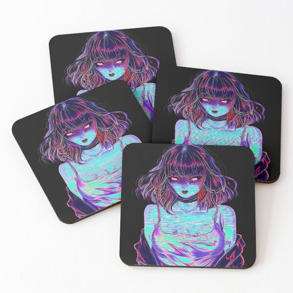 Item preview, 80's retro vaporwave anime girl cyber glitch style designed and sold by TomFrontierArt.