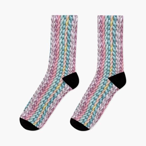 Item preview, Big yarn knitting pattern in pastel colors designed and sold by Magryt.