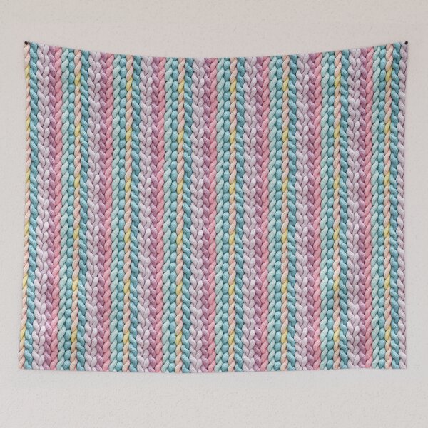 Item preview, Big yarn knitting pattern in pastel colors designed and sold by Magryt.