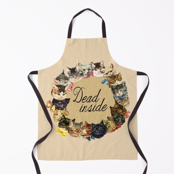 Item preview, Vintage Cat Illustration Slogan - "Dead Inside" version designed and sold by SocietyCrumbles.