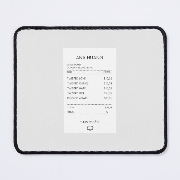 Item preview, Ana Huang Books Receipt designed and sold by selmaal.