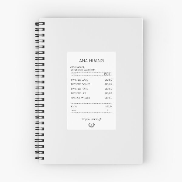 Item preview, Ana Huang Books Receipt designed and sold by selmaal.