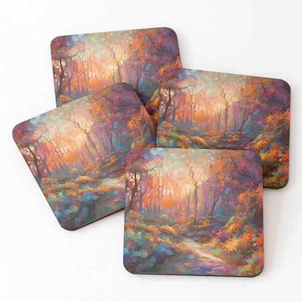Item preview, Impressionistic woods painting 7 designed and sold by Red Witch Art.