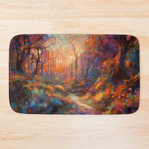 Item preview, Impressionistic woods painting 7 designed and sold by Red Witch Art.