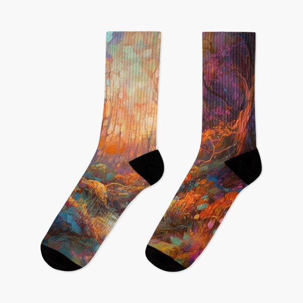 Item preview, Impressionistic woods painting 7 designed and sold by Red Witch Art.