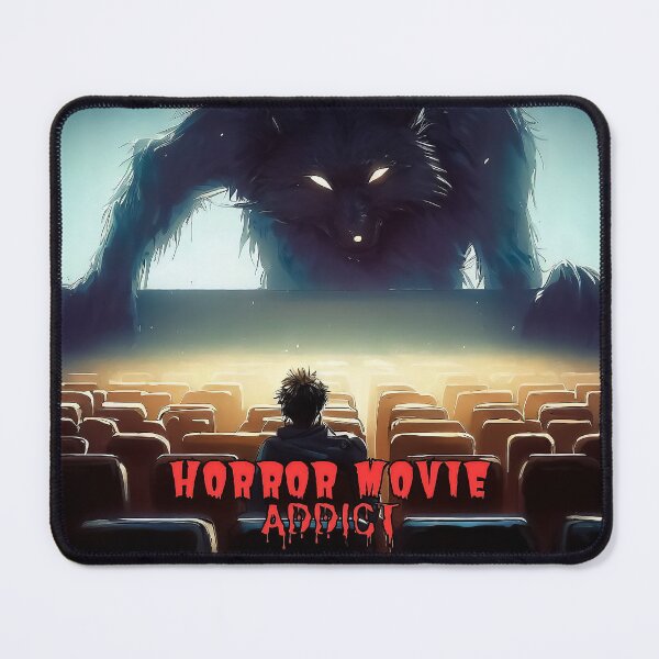 Item preview, Horror movie addict werewolf in cinema hall designed and sold by TomFrontierArt.