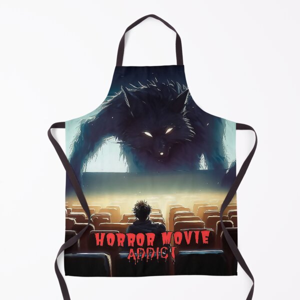 Item preview, Horror movie addict werewolf in cinema hall designed and sold by TomFrontierArt.