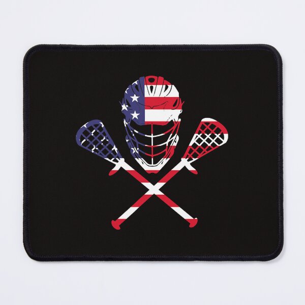 Item preview, Lacrosse American Vintage Flag LAX Helmet Stick 4th Of July designed and sold by WandaHermann.