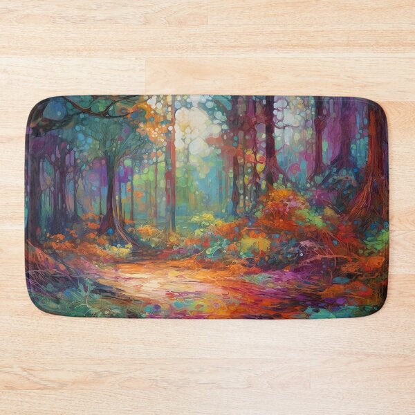 Item preview, Impressionistic woods painting 8 designed and sold by Red Witch Art.