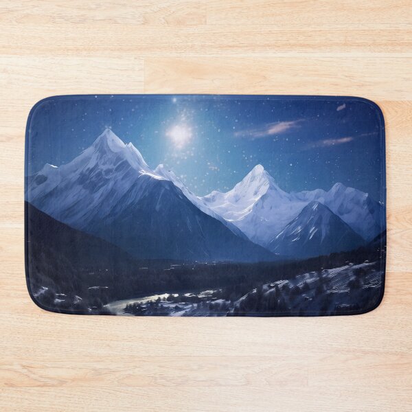 Item preview, A River Running Through A Snowy Valley & Mountain designed and sold by GiveMeMood.