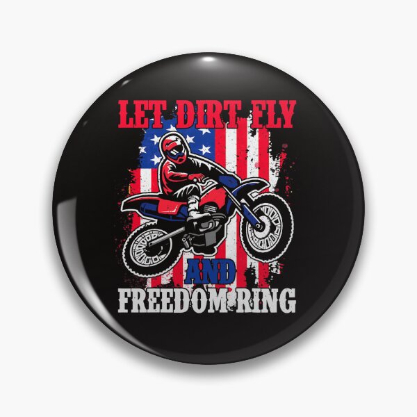 Item preview, Let Dirt Fly And Freedom Ring American 4th Of July Dirt Bike designed and sold by WandaHermann.