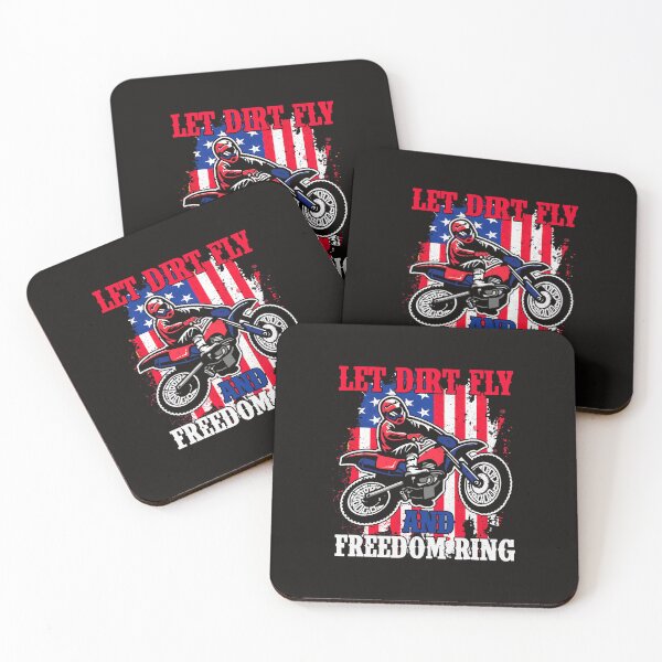 Item preview, Let Dirt Fly And Freedom Ring American 4th Of July Dirt Bike designed and sold by WandaHermann.