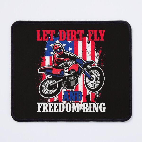 Item preview, Let Dirt Fly And Freedom Ring American 4th Of July Dirt Bike designed and sold by WandaHermann.